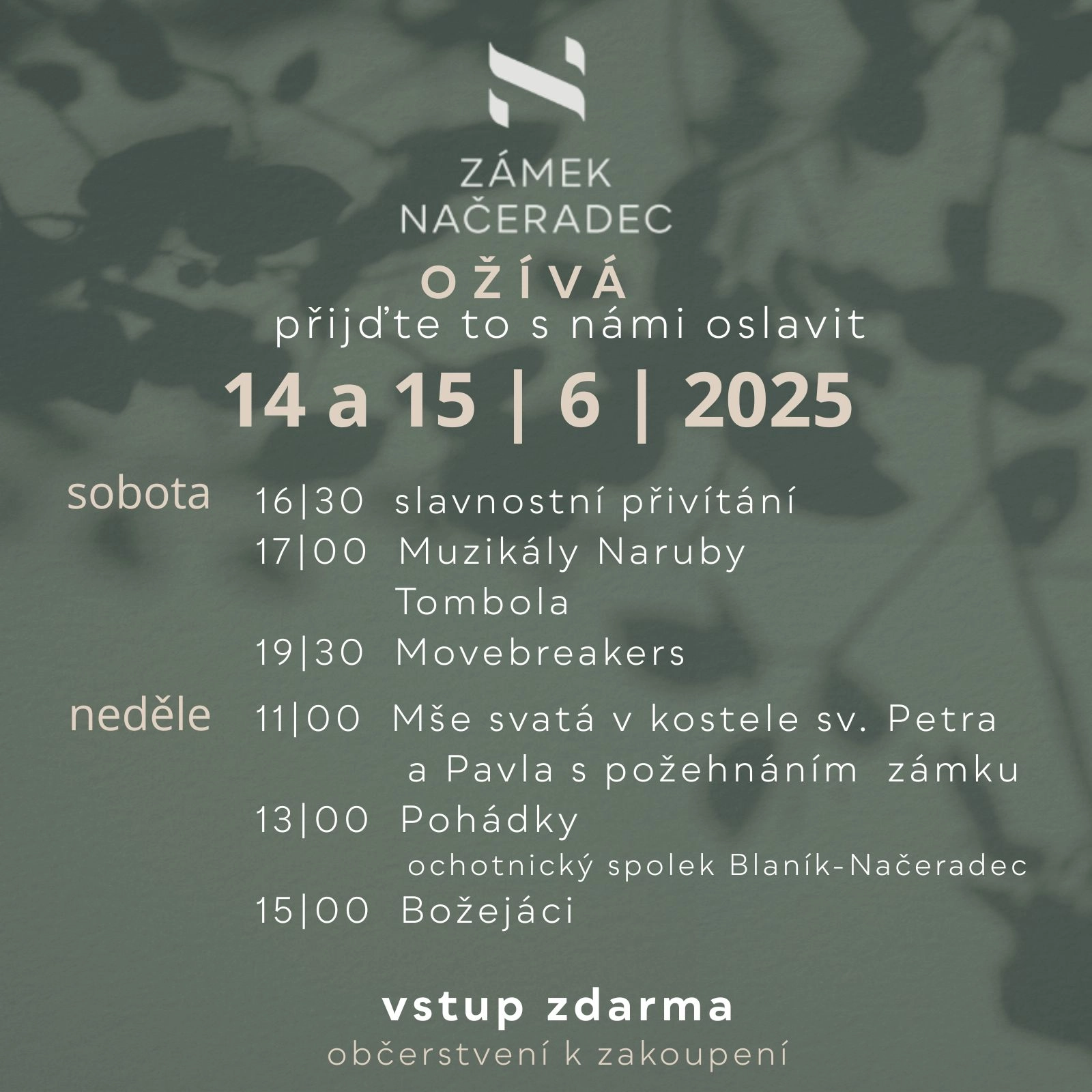 Zámek Načeradec ožívá 